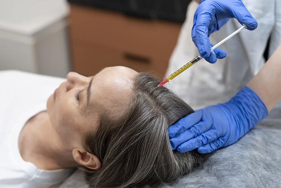 Hair restoration with PRP